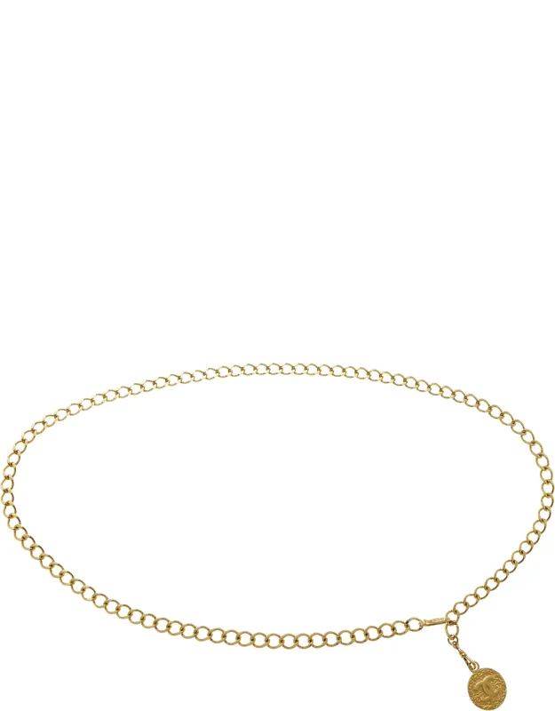 Gold 'cc' Chain Belt