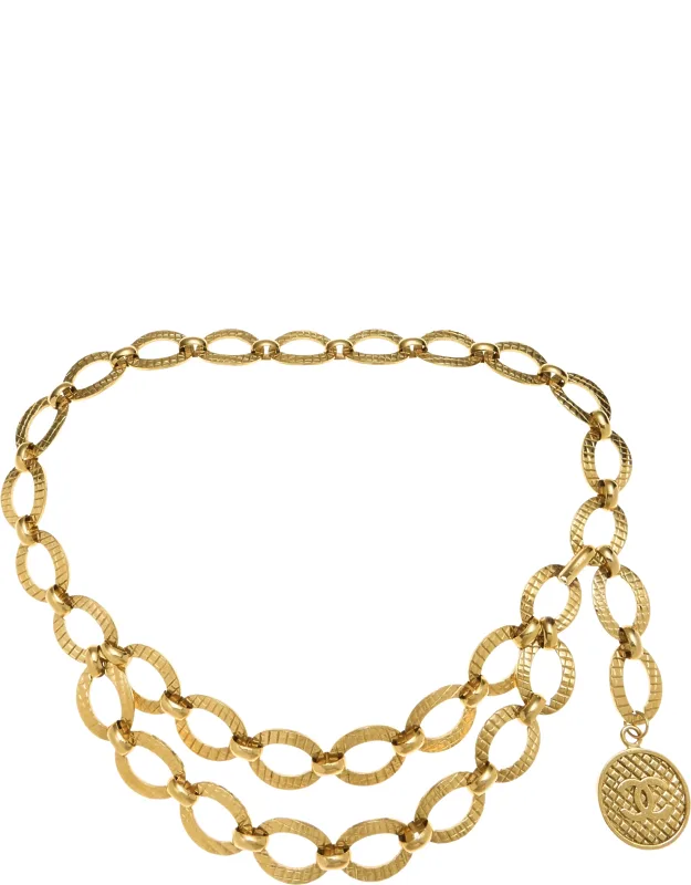 Gold 'cc' Chain Belt 2