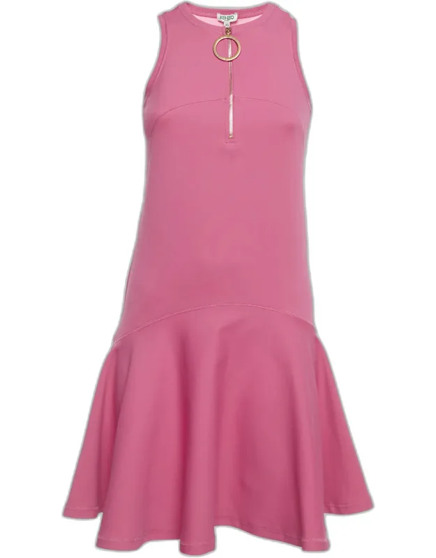 Jersey Sleeveless Flared Mini Dress