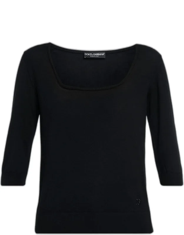 Scoop-neck Cashmere Sweater
