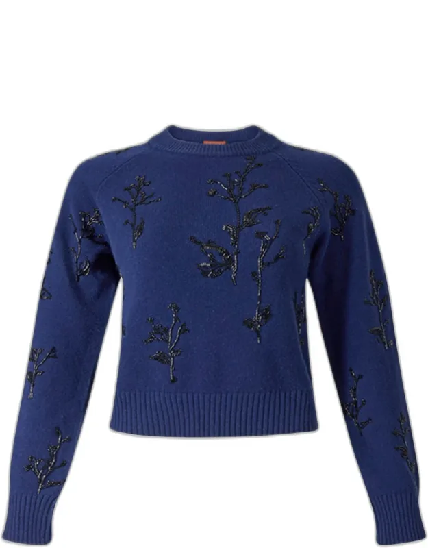 Beaded Crewneck Sweater