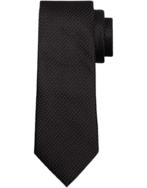 Micro-pindot Silk Tie