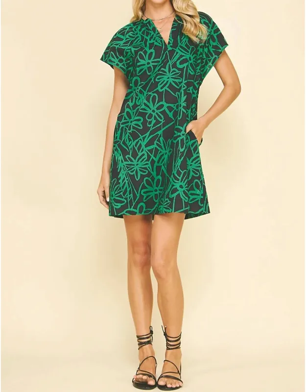 Geo Print Mini Dress
