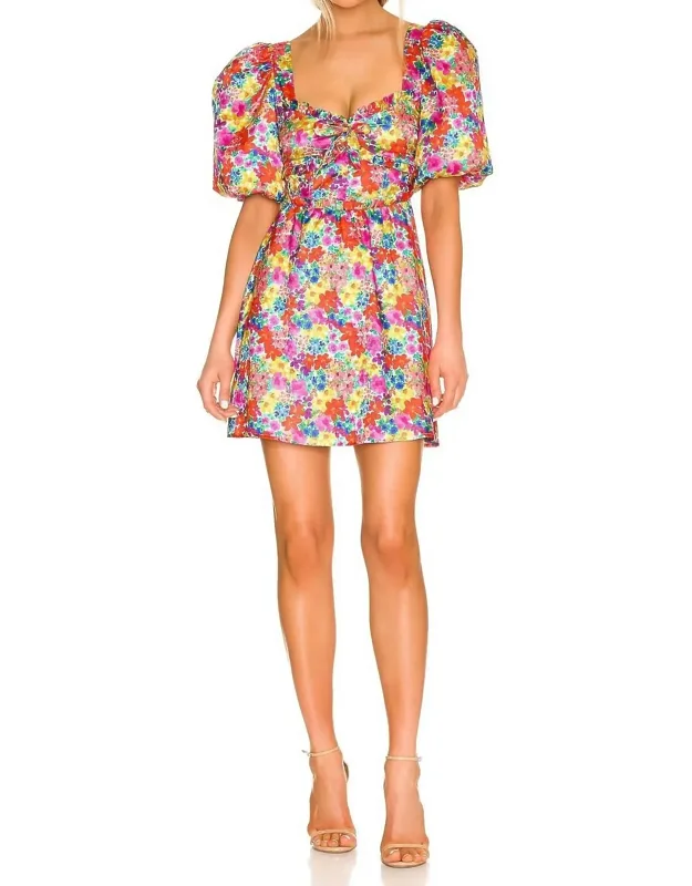Puff Sleeve Mini Dress