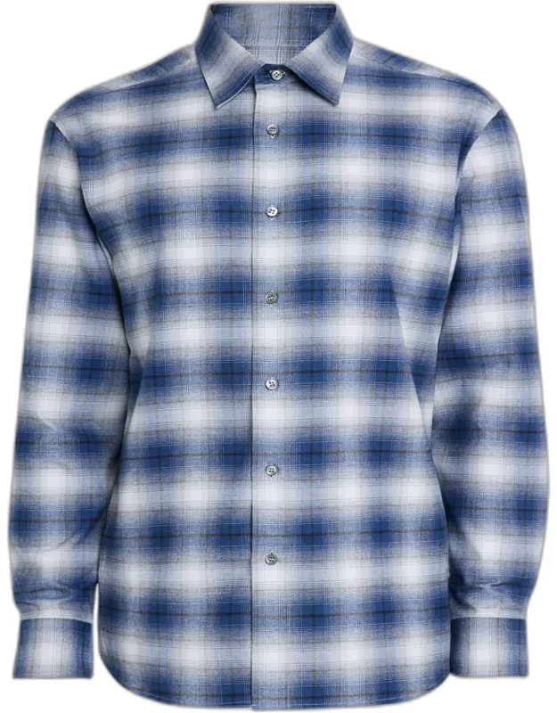 Cotton Flannel Check Sport Shirt