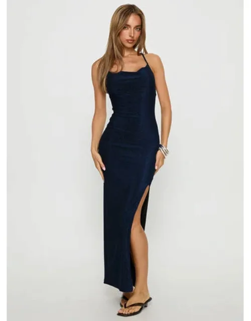 Cowl Side Split Maxi Dress
