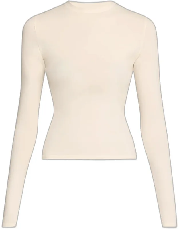 Cotton Jersey Long-sleeve Crewneck T-shirt