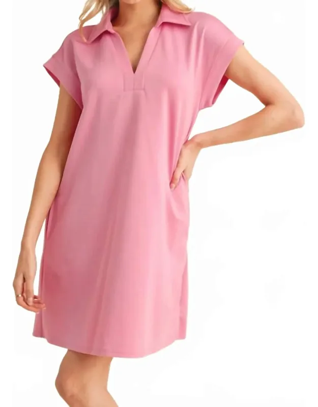 Celeste Collared Scuba Mini Dress