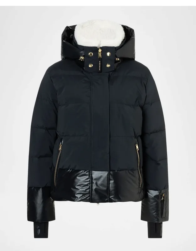 Maja Down Ski Jacket With Removable Hood & Collar