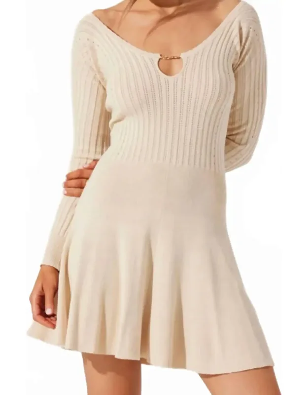 Pointelle Mini Sweater Dress