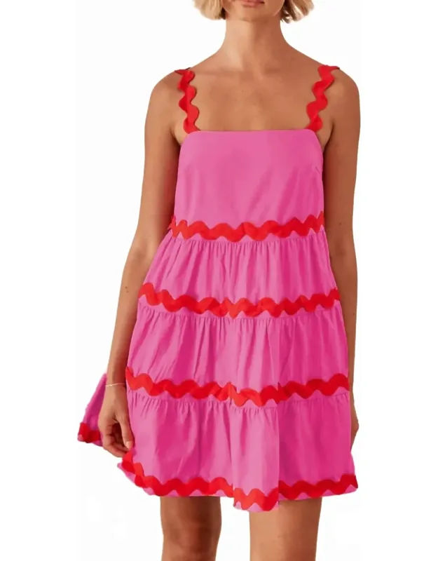Ric Rac Trim Square Neck Dress