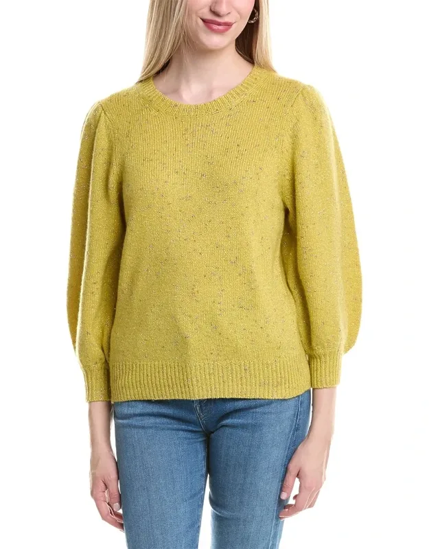 Puff Sleeve Wool & Cashmere-blend Sweater