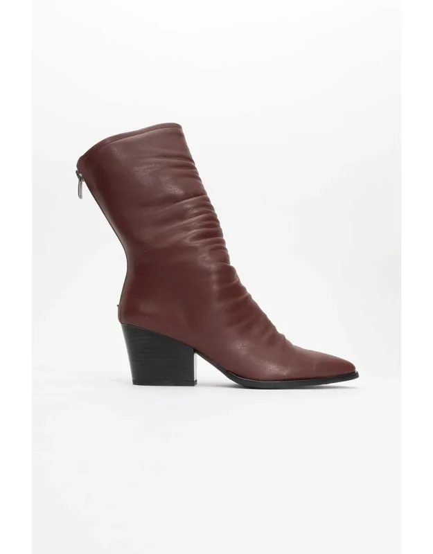 Laval Back-zip Block Heel Boot With 2.5" Heel And Handmade Quality