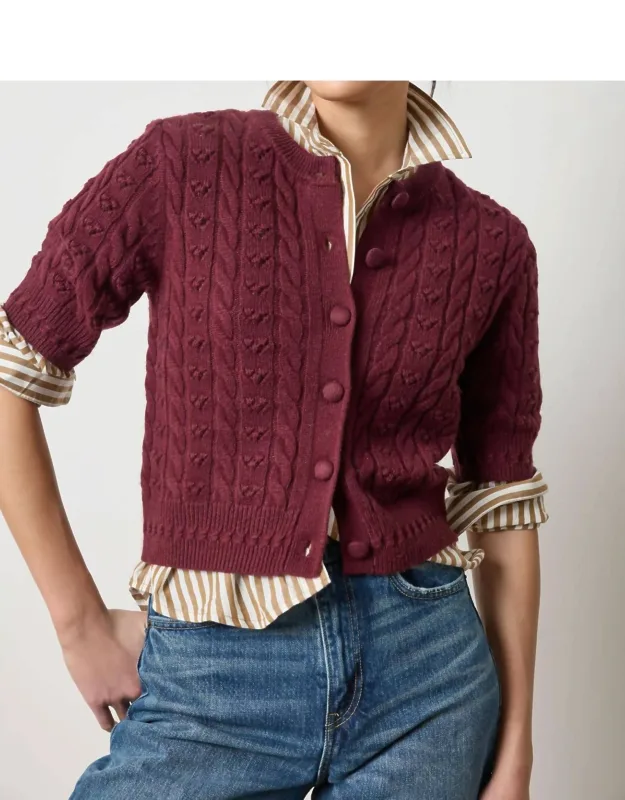 Short Sleeve Cardigan Sweater