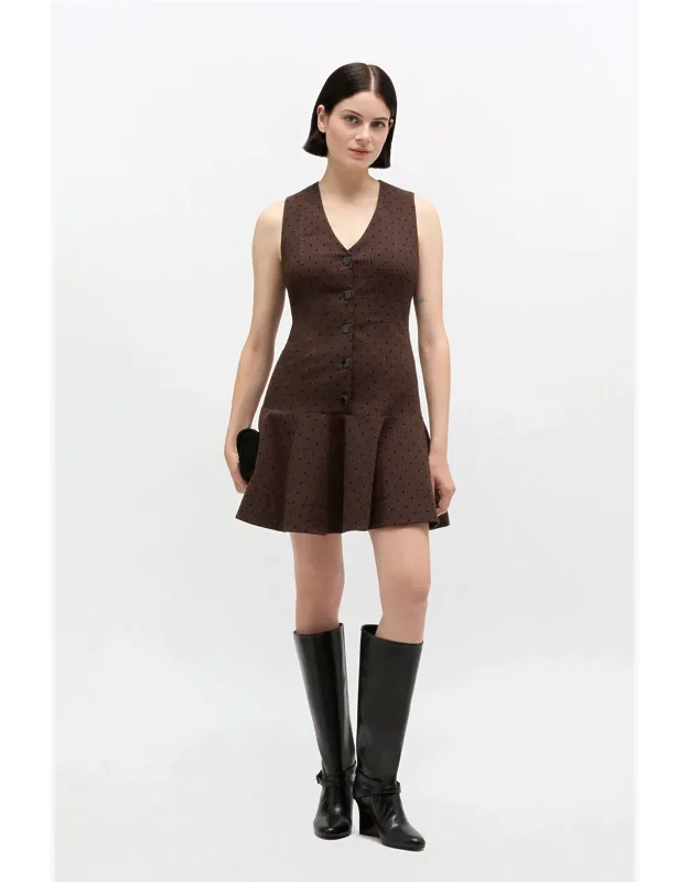 Flock Check Suiting Dress