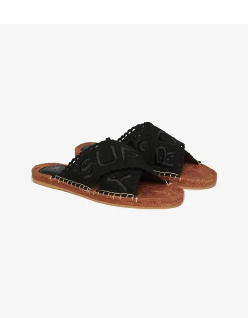 Espadrille Cross Strap Sliders
