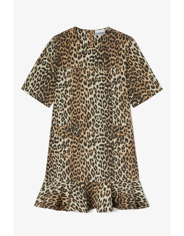 Stretch Cotton Mini Dress