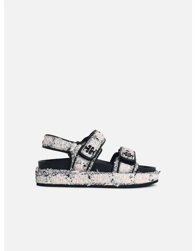 Leather And Fabric Sports Sandals