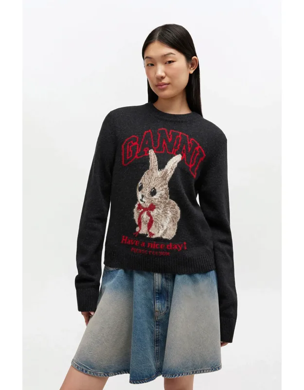 Mixed Graphic Wool Jumper