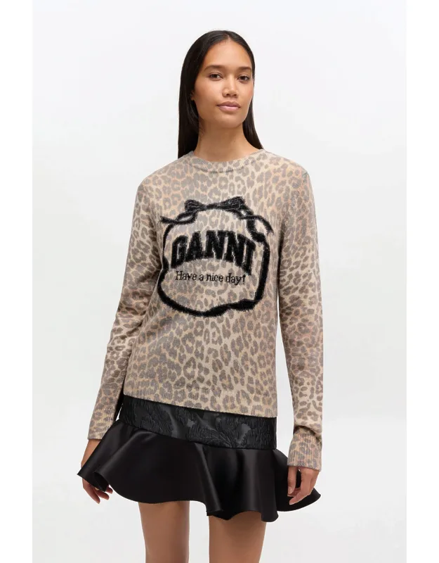 Mixed Graphic Wool Jumper