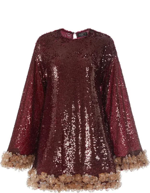 Sequin Flutter Mini Dress