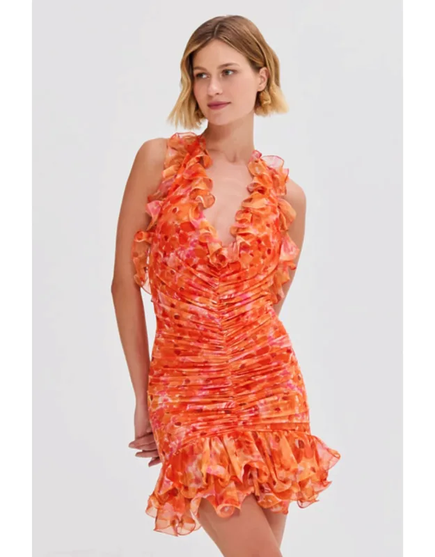 Myosotis Plunge Mini Dress