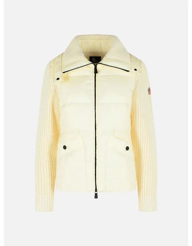 Padded Wool Cardigan With Zip