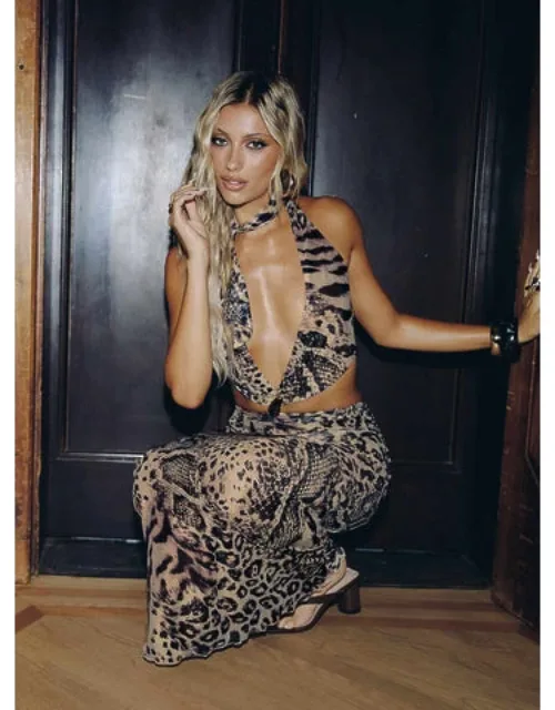 Halter Cut Out Maxi Dress