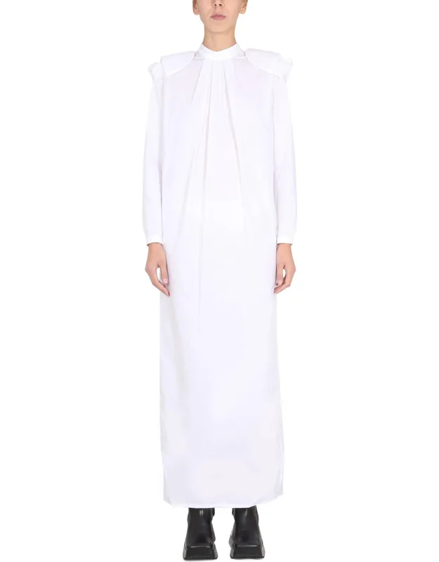 Shirt Dress With Padded Shoulders