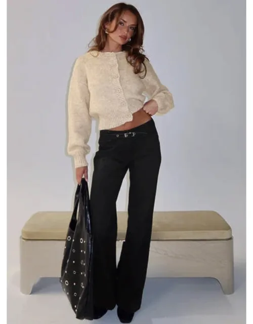 Slow Ride Mid Rise Bootleg Belted Jeans