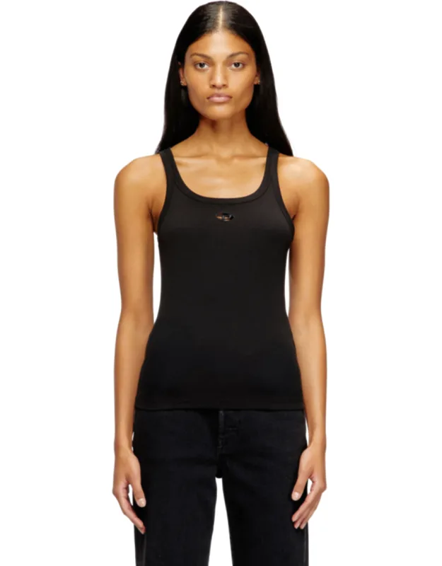 Slim Tank Top With Laser-cut Oval D
