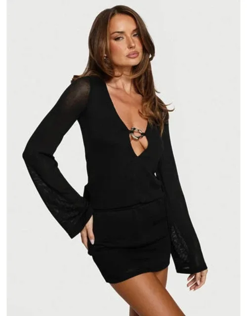 Charming Long Sleeve Mini Dress