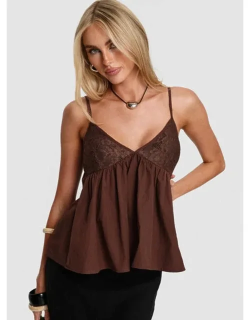 Frill Lace Detail Cami Top