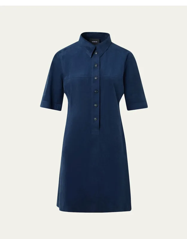 Techno Ultrasuede Mini Polo Shirtdress