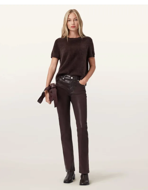 Coated Bootcut Jeans