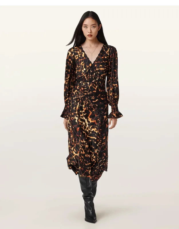 Danni Shirr Midi Dress