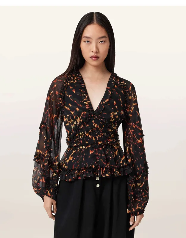 Silvie Ruffled Top