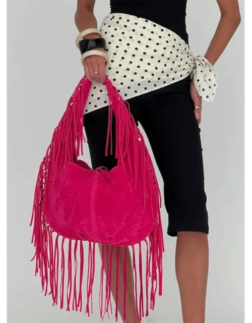 Currents Faux Suede Tassel Shoulder Bag
