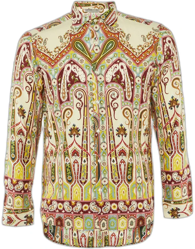 Multicolor Paisley Print Cotton Long Sleeve Shirt