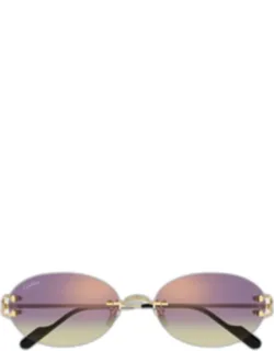 Classic Rimless Round Metal Sunglasses