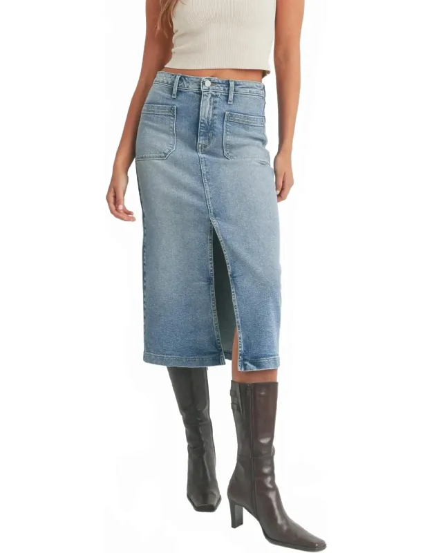 Utility Pocket Midi Skirt