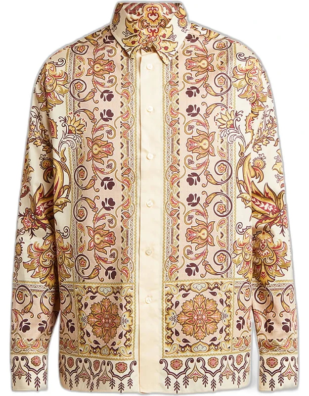 Ornate Floral Sport Shirt