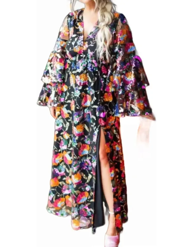 Multi Sequin Maxi Dress
