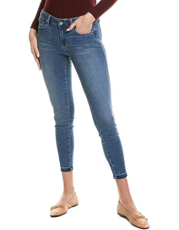 Verdugo Rihannon Distressed Mid Rise Ultra Skinny Ankle Jeans