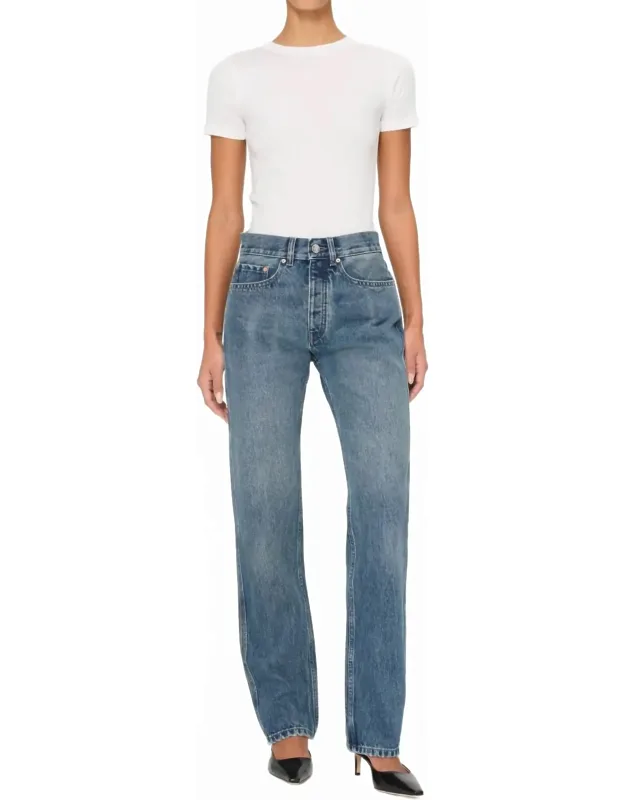Romie Straight Mid Rise Jeans