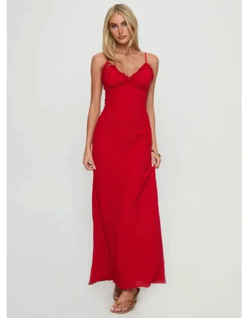 Frill Trim Maxi Dress