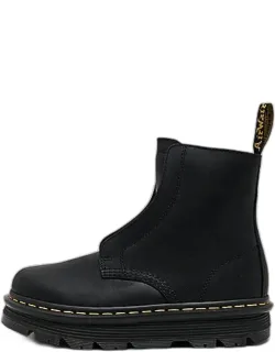 Zebzag Leather Laceless Slip-on Boots