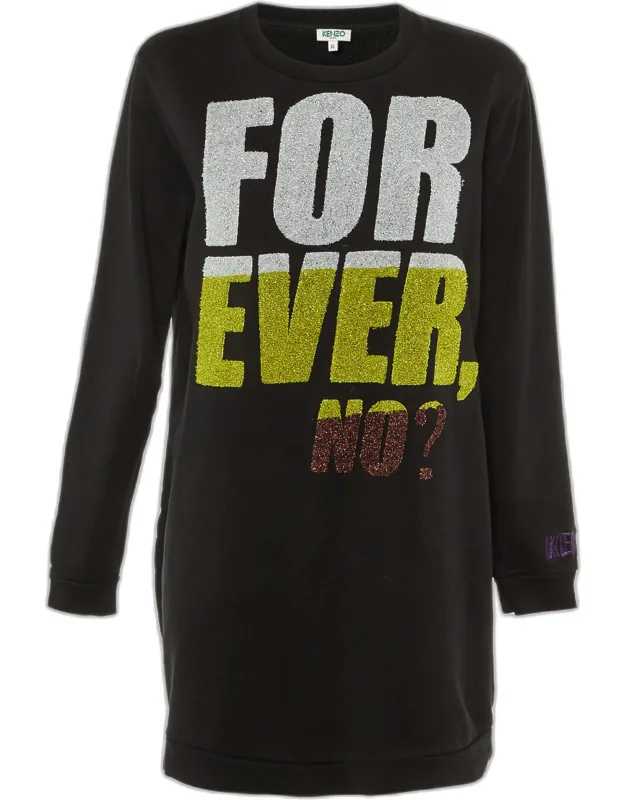 Forever No? Cotton Sweatshirt Dress