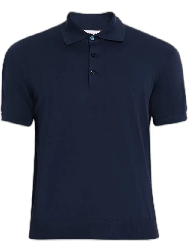 Cotton Knit Polo Shirt