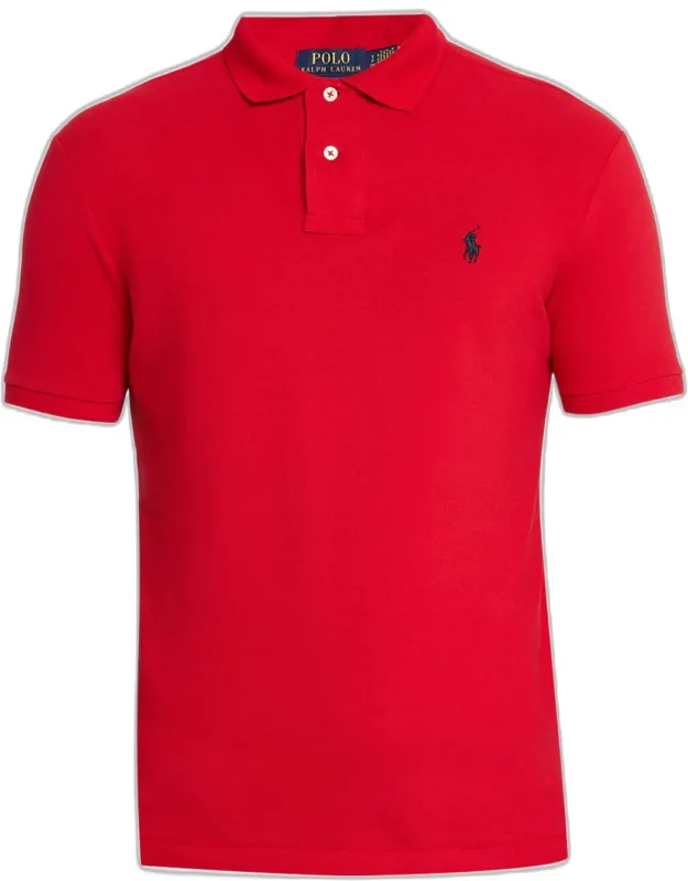 Slim Fit Mesh Cotton Polo Shirt
